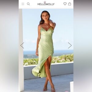 Hello Molly Asking For a Friend Midi Dress Apple Green